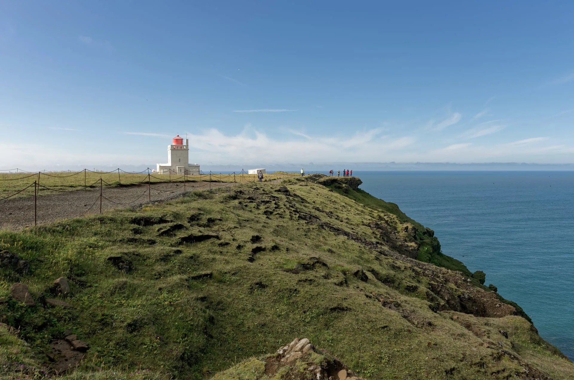 Dyrhólaey peninsula with its lighthouse on the south coast of Iceland
